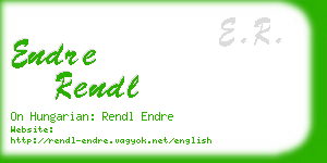 endre rendl business card